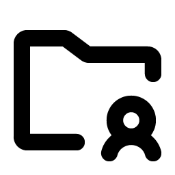 Folder Simple User Bold icon