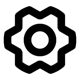 Gear Six Bold icon
