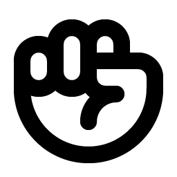 Hand Fist Bold icon