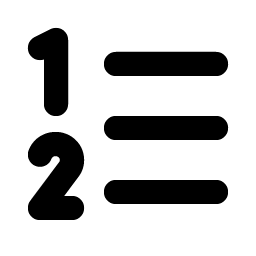 List Numbers Bold icon