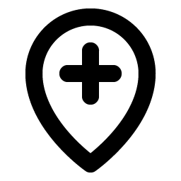 Map Pin Plus Bold icon