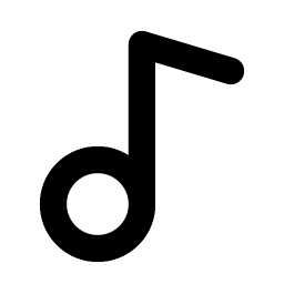 Music Note Simple Bold icon