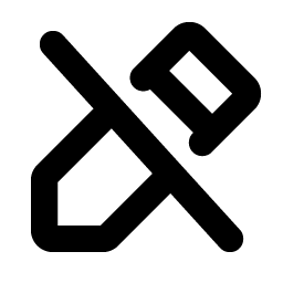 Pencil Simple Slash Bold icon