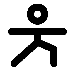 Person Simple Tai Chi Bold icon