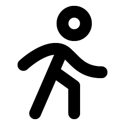 Person Simple Walk Bold icon
