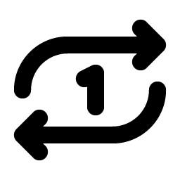 Repeat Once Bold icon