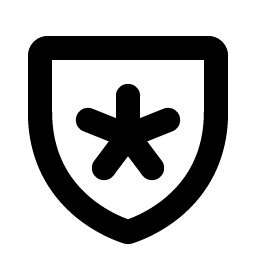 Shield Star Bold icon - free SVG download