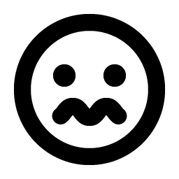 Smiley Nervous Bold icon