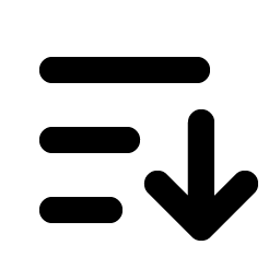 Sort Ascending Bold icon