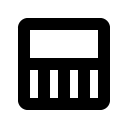 Square Half Bottom Bold icon