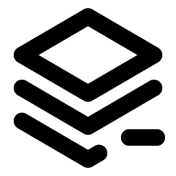 Stack Minus Bold icon