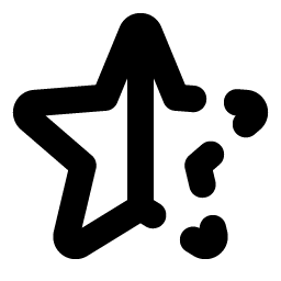 Star Half Bold icon