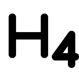 Text H Four Bold icon