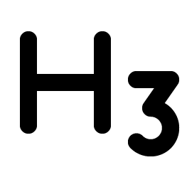 Text H Three Bold icon