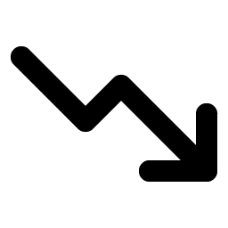 Trend Down Bold icon