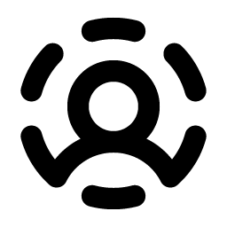 User Circle Dashed Bold icon - free SVG download