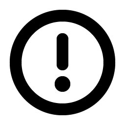 Warning Circle Bold icon