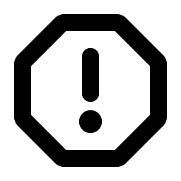 Warning Octagon Bold icon