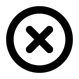 X Circle Bold icon