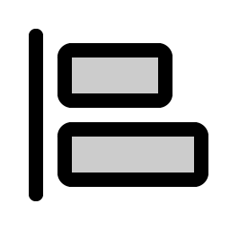 Align Left Duotone icon