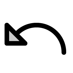 Arrow Arc Left Duotone icon
