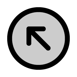 Arrow Circle Up Left Duotone icon