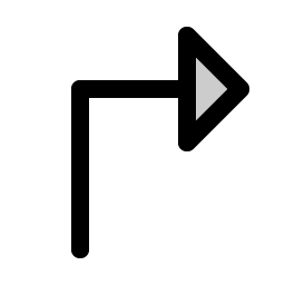 Arrow Elbow Up Right Duotone icon