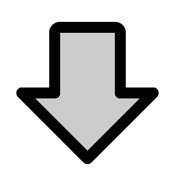 Arrow Fat Down Duotone icon