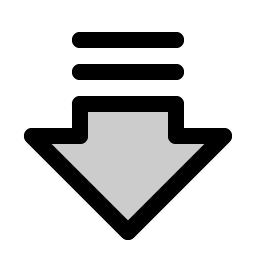 Arrow Fat Lines Down Duotone icon