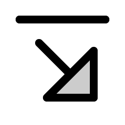 Arrow Line Down Right Duotone icon