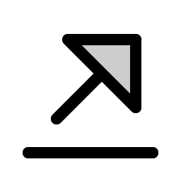 Arrow Line Up Right Duotone icon