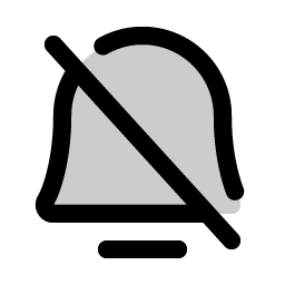 Bell Simple Slash Duotone icon