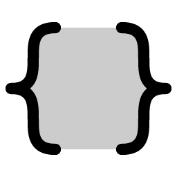 Brackets Curly Duotone icon