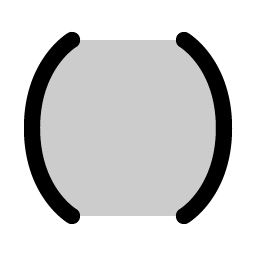 Brackets Round Duotone icon