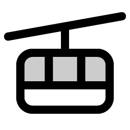 Cable Car Duotone icon