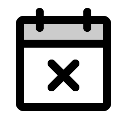 Calendar X Duotone icon