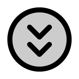 Caret Circle Double Down Duotone icon