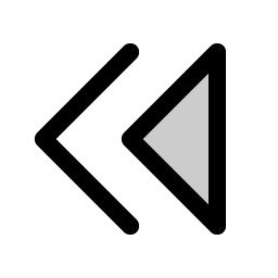 Caret Double Left Duotone icon