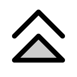 Caret Double Up Duotone icon