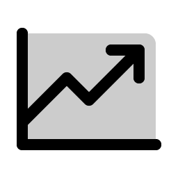 Chart Line Up Duotone icon