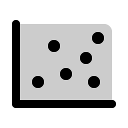 Chart Scatter Duotone icon