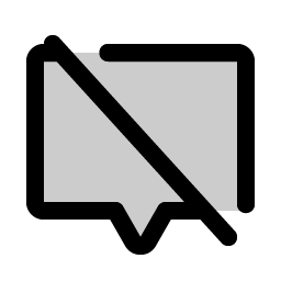 Chat Centered Slash Duotone icon