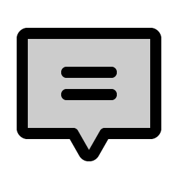 Chat Centered Text Duotone icon