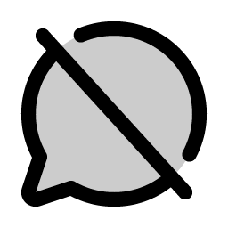 Chat Circle Slash Duotone icon