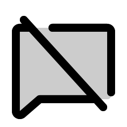 Chat Slash Duotone icon