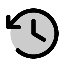 Clock Counter Clockwise Duotone icon