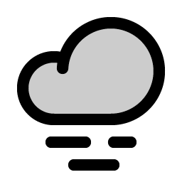 Cloud Fog Duotone icon