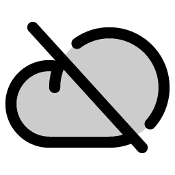 Cloud Slash Duotone icon