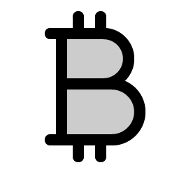 Currency Btc Duotone icon