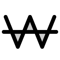 Currency Krw Duotone icon